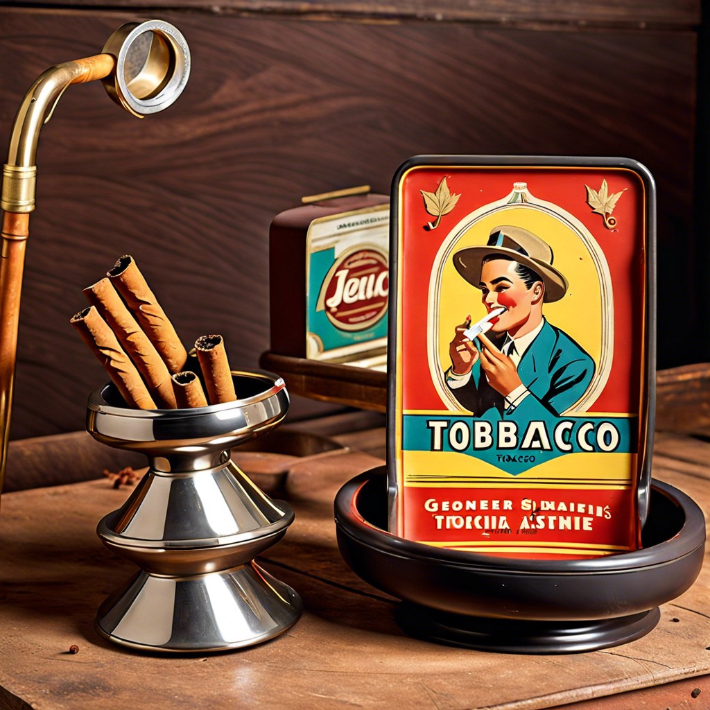 vintage tobacco advertising ashtrays