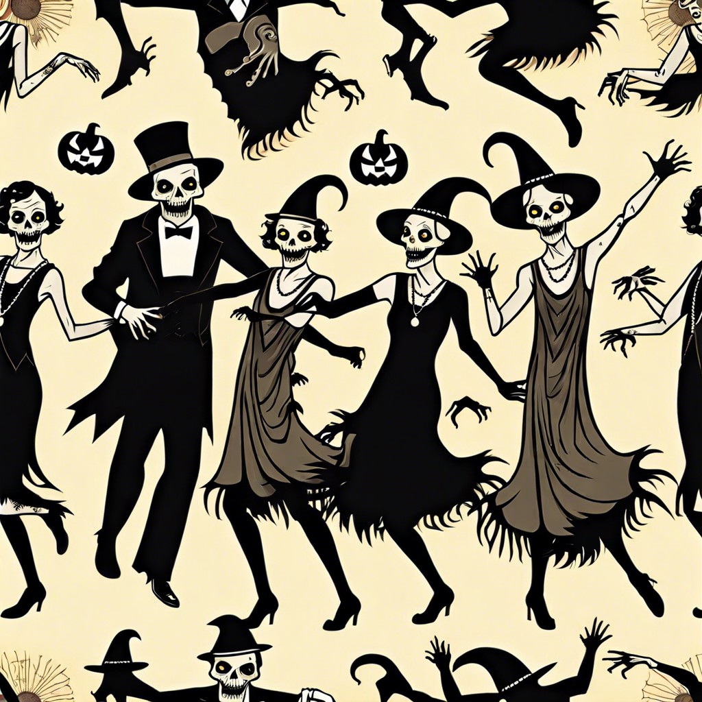 1920s flapper zombies dancing