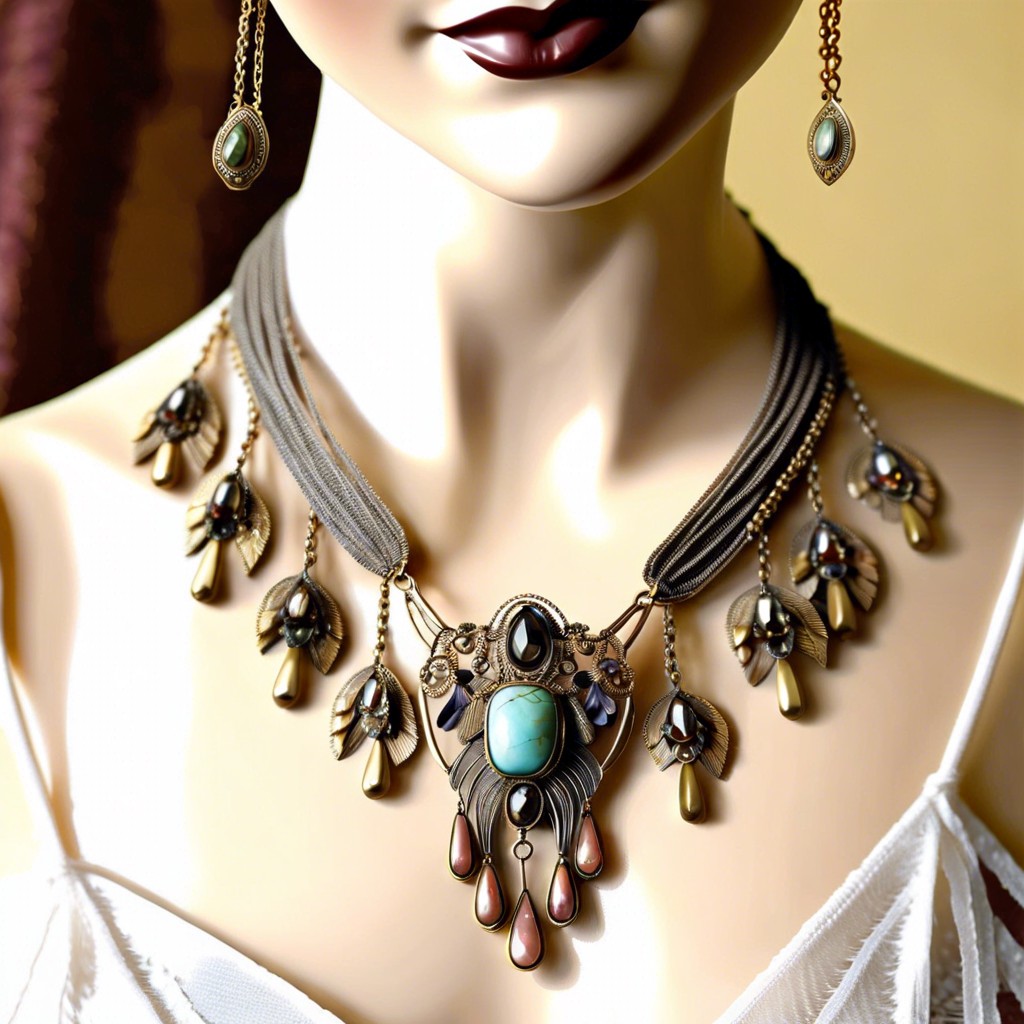 1920s fringe necklace