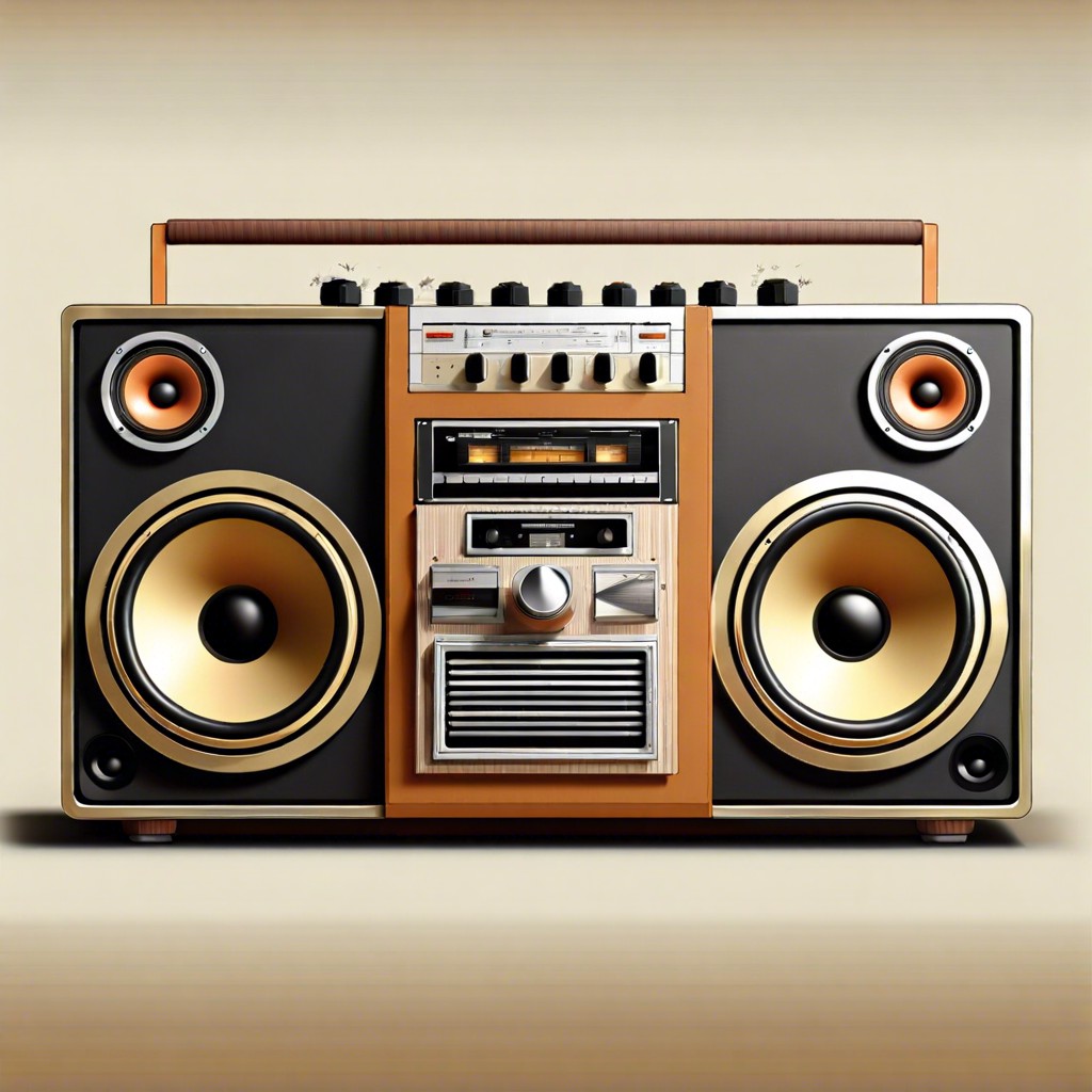 1970s boombox style speakers