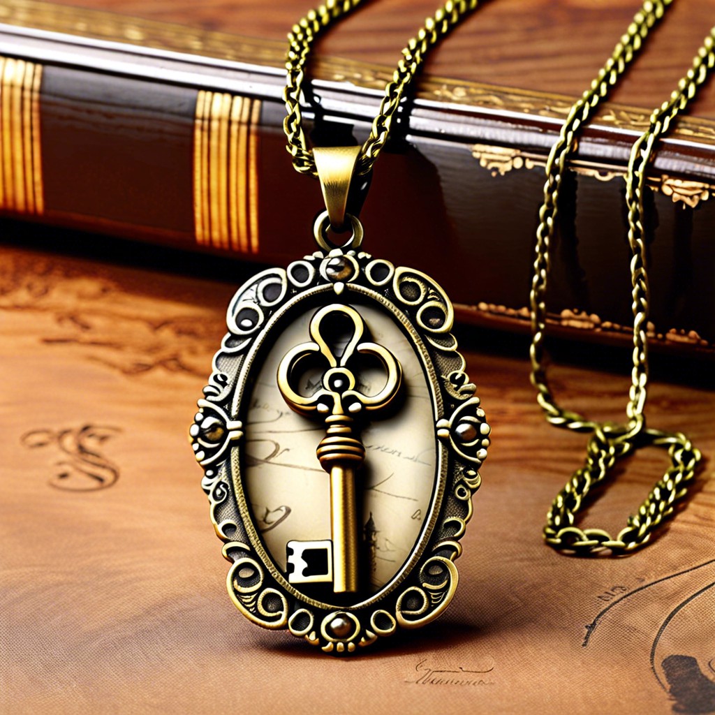 antique key pendant