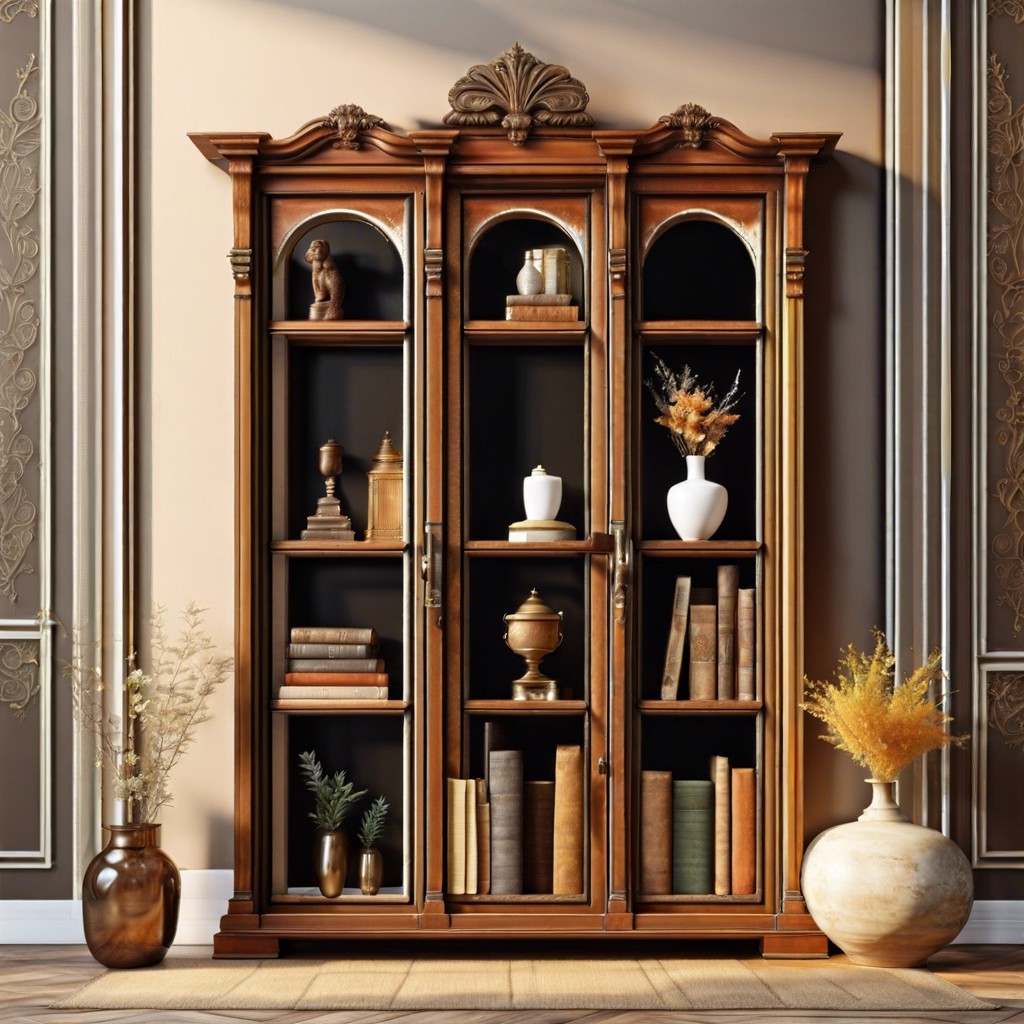 antique window frame bookshelf