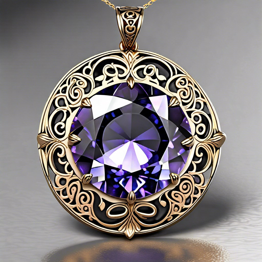 edwardian filigree pendant