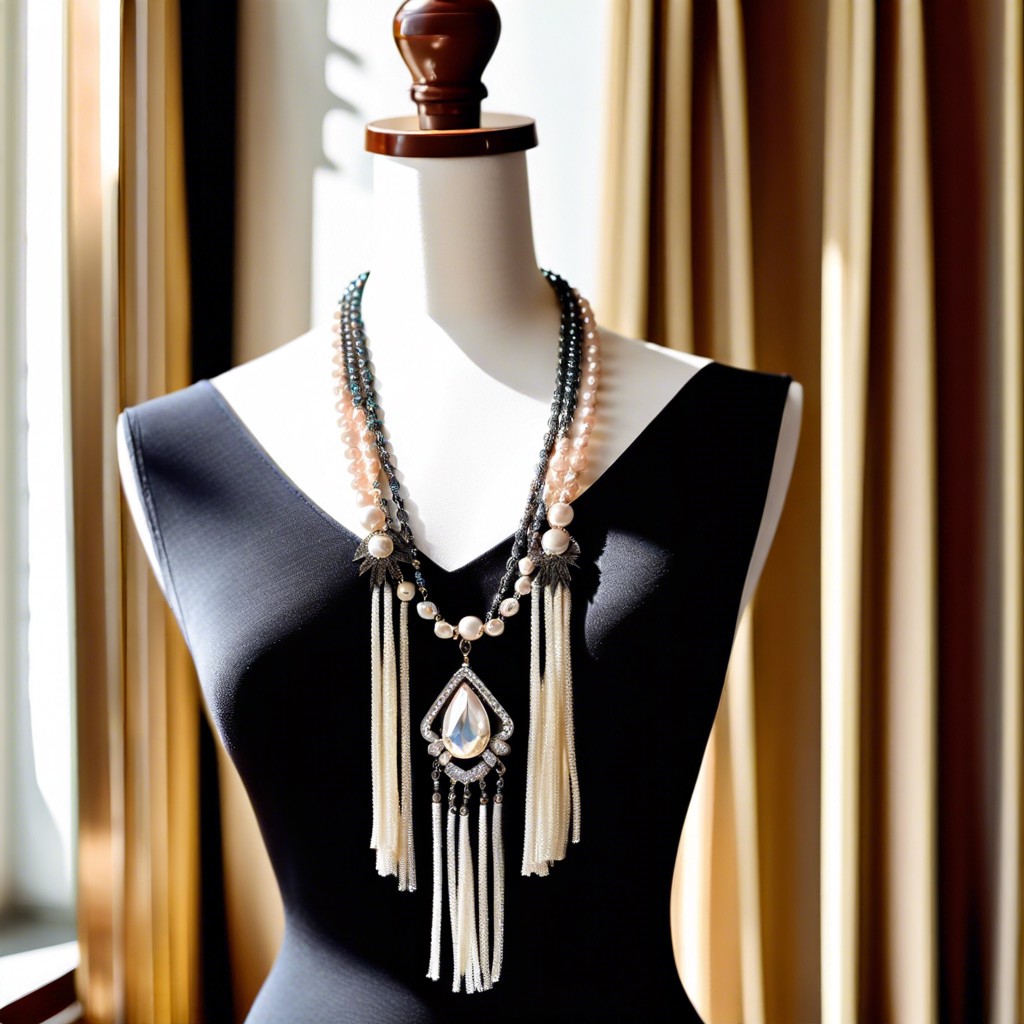 flapper style tassel necklace