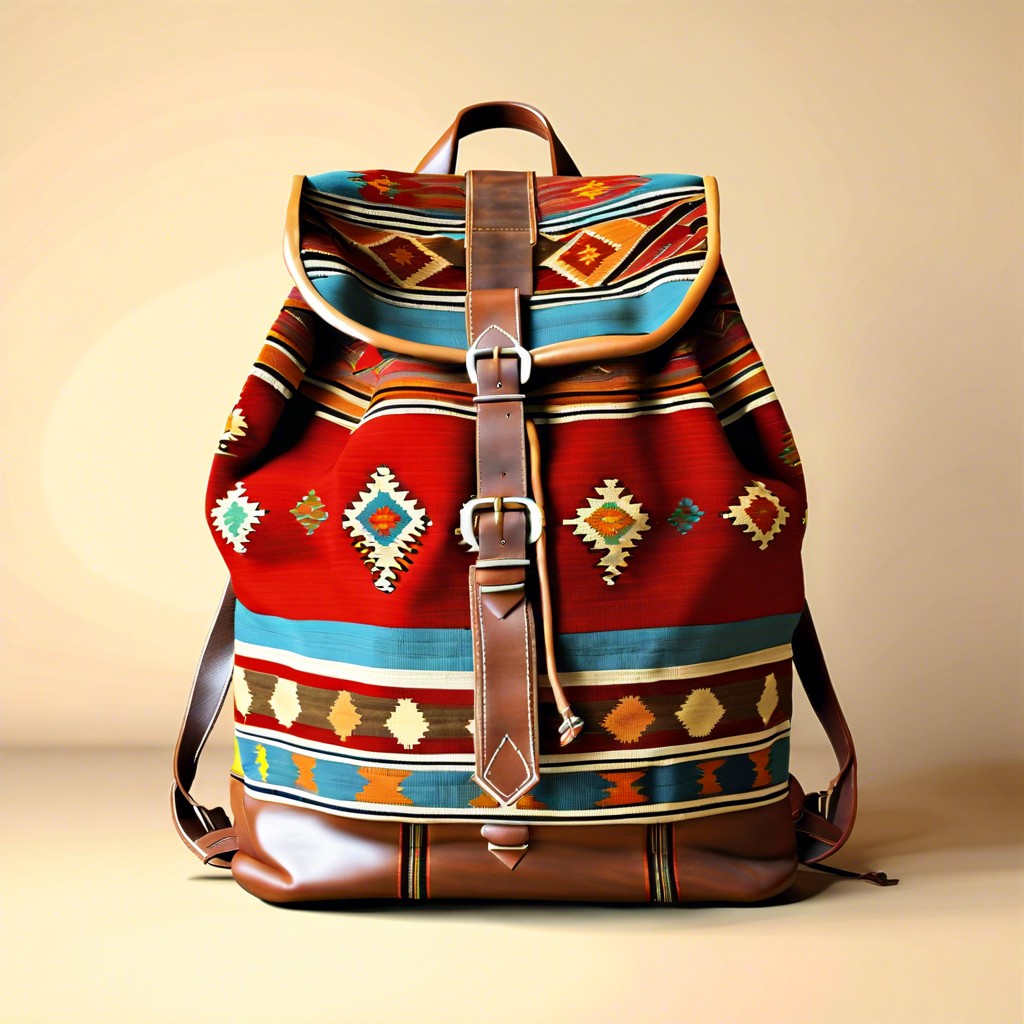 moroccan kilim rug backpack