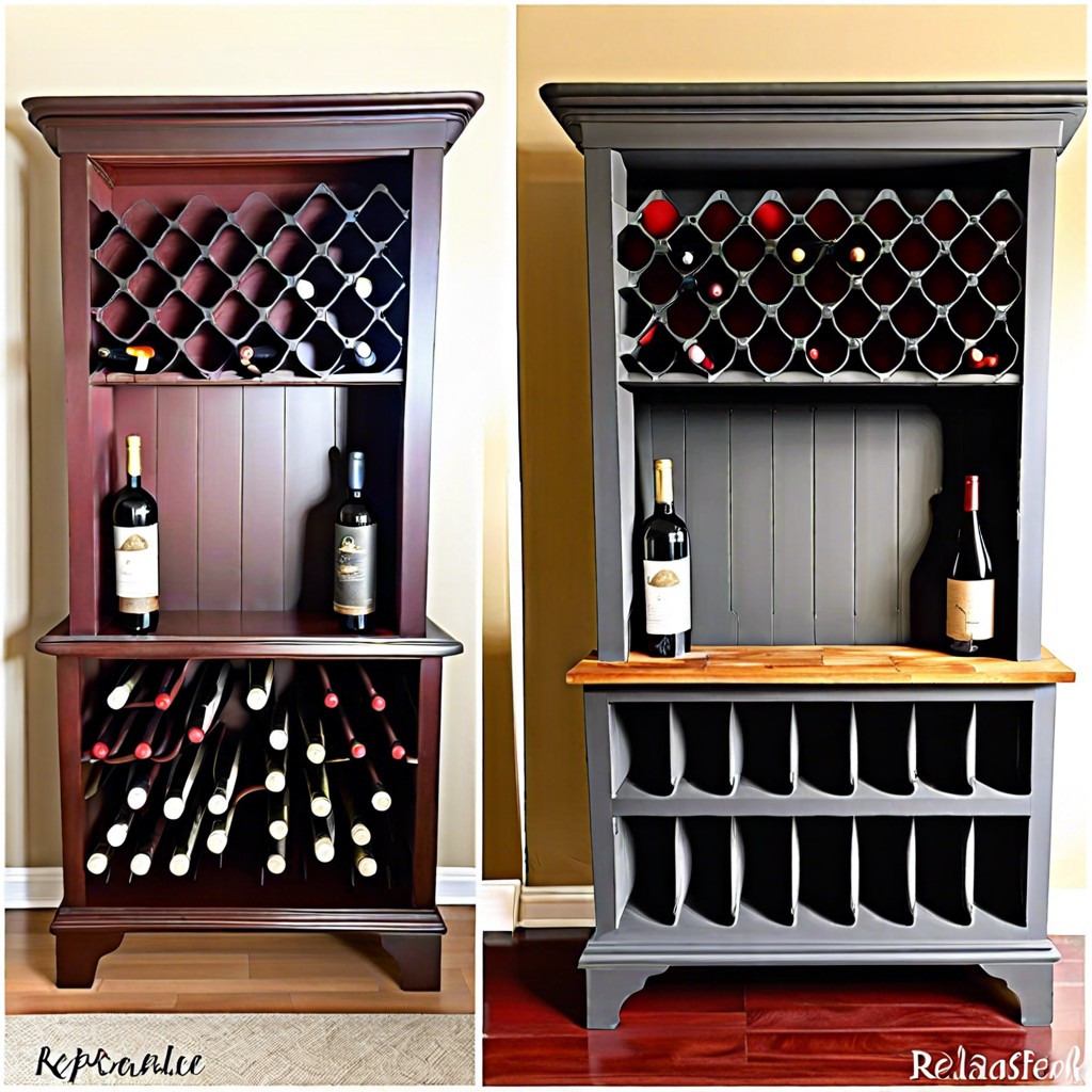 repurposed wine rack