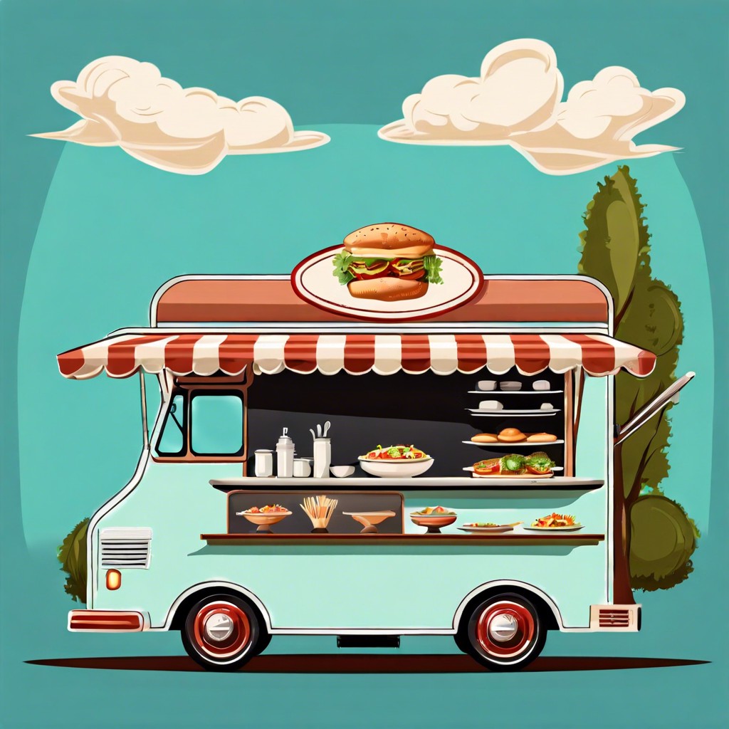 retro food trucks with classic dishes