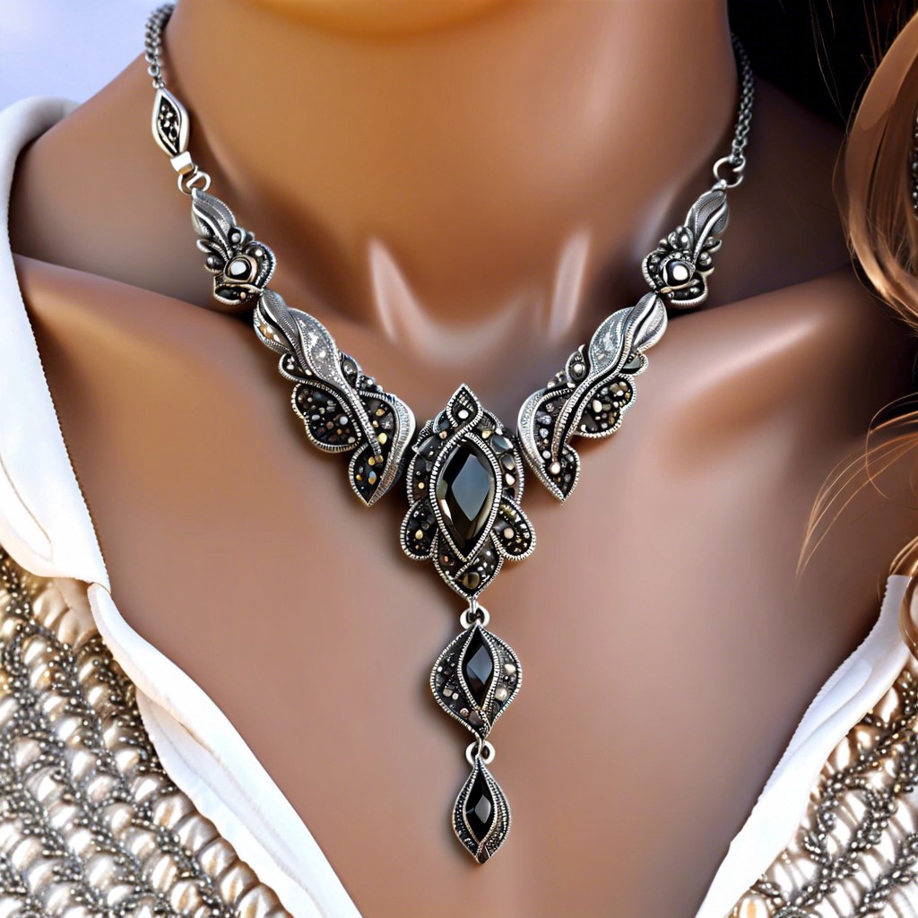 silver marcasite chain