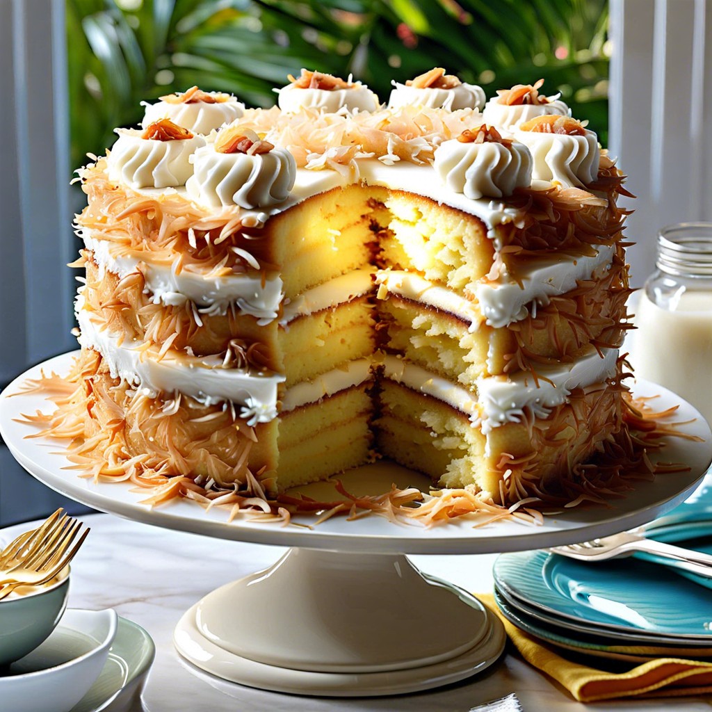southern coconut layer cake