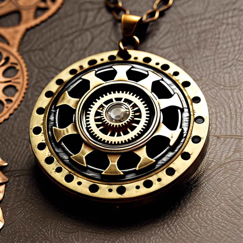 steampunk gear medallion