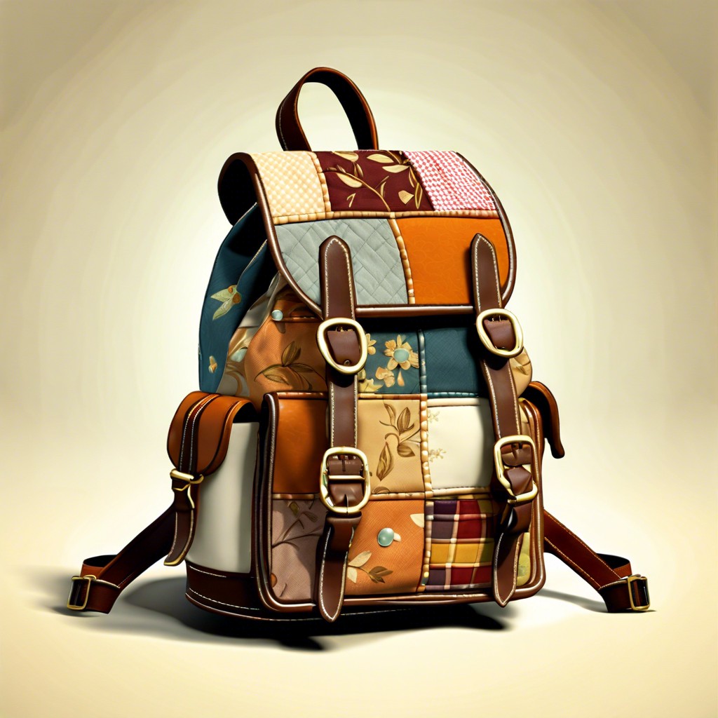 vintage patchwork backpack