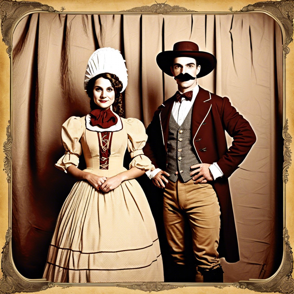vintage photo booth with period costumes