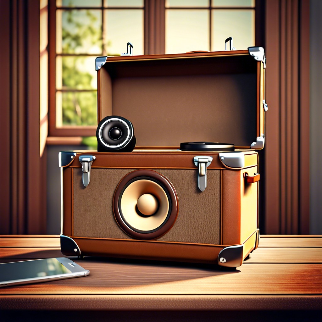 vintage suitcase speakers