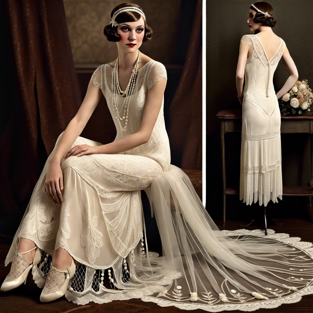 1920s flapper style lace