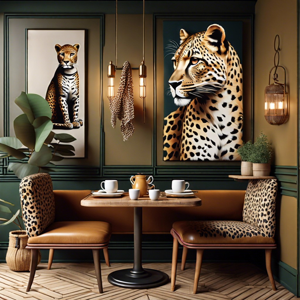 throwback leopard themed cafe