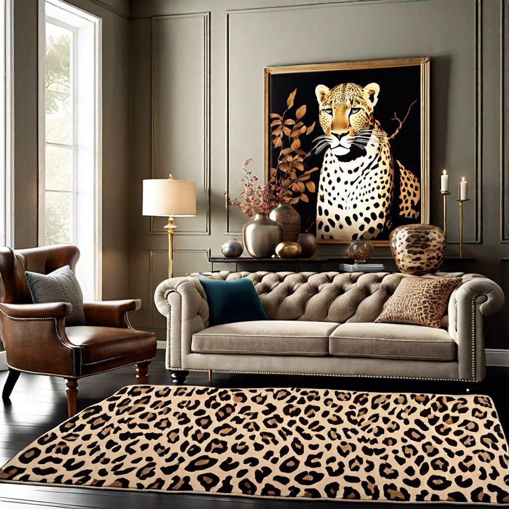 vintage leopard print rugs